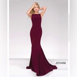 Jovani 47100 Burgundy Prom Dress